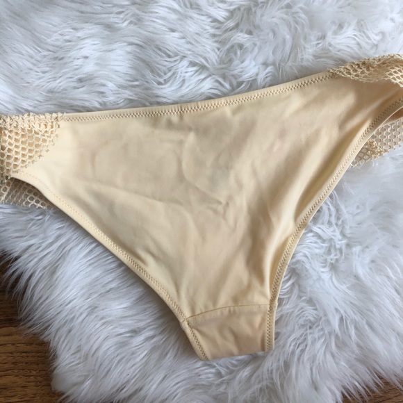 Ruffled Yellow Bandeau Bikini Swim Suit Ba… - Picture 5 of 6